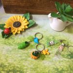 Mini Vegetable Drink Keychain Set