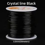 Black Crystal Elastic Beading Cord