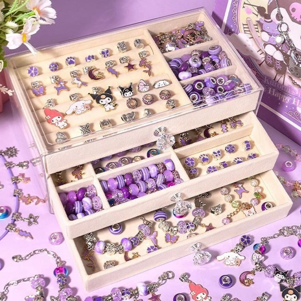 CRA (45) Purple Charm Jewelry Making Set - Image 1