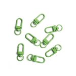 Green Metal Keychain Lobster Clasps