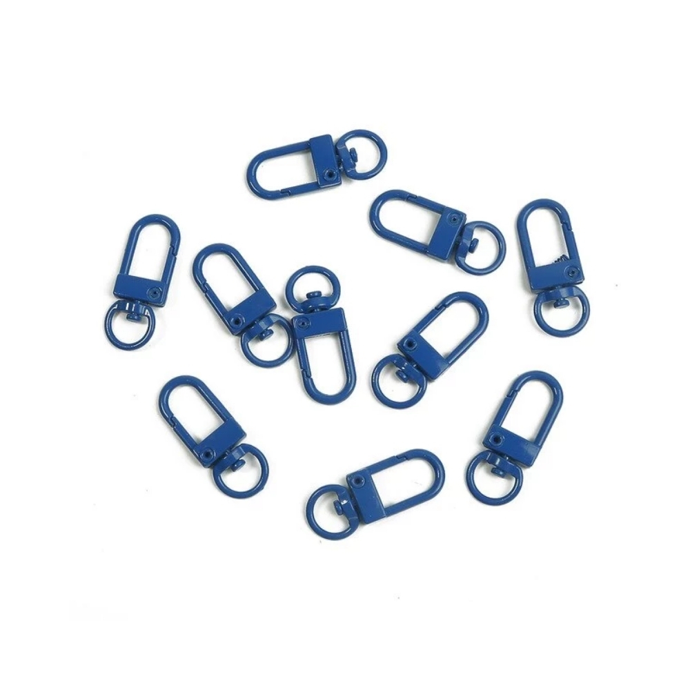 CRA (69) Blue Metal Keychain Lobster Clasps - Image 1